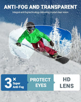 OutdoorMaster Ski Goggles with Cover Snowboard Snow Goggles OTG Anti-Fog -100% UV Protection-OM-18 - Top-Down View