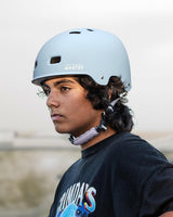 OutdoorMaster Youth & Kids Bike Helmet - Adjustable Multi-Sports Skateboard Helmet with Removable Liners for Balance Bike, Kids Scooter, One Wheel Hoverboard,Graffiti-style helmet-Dinoverse Madness-Small - Rear View