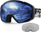 OutdoorMaster Ski Goggles with Cover Snowboard Snow Goggles OTG Anti-Fog -100% UV Protection-OM-18 - Front View