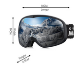 OutdoorMaster Owl Ski Goggles OTG, Snow Snowboard Goggles for Men Women Youth, Anti-Fog, 100% UV Protection-OM-72 - Close-Up Angle