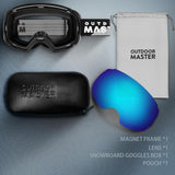 OutdoorMaster Ski Goggles PRO - Frameless, Interchangeable Lens 100% UV400 Protection Snow Goggles for Men & Women-OM-2 - Side View