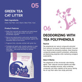 PurrHaven Green Tea Clumping Cat & Kitty Litter, 7.5kg (3 Pack),Dust Free,Natural Flusable,Easy to Clean,Odour Neutraliser,Rapid Liquid Absorption,Non-Toxic Formula - 45-Degree Angle