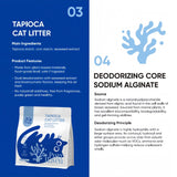 PurrHaven Tapioca Clumping Cat & Kitty Litter, 7.5kg (3 Pack),Dust Free,Multi-Cat,Easy to Clean,Odour Neutraliser,Rapid Liquid Absorption,Non-Toxic Formula - 45-Degree Angle