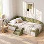 Artiss King Single Upholstered Daybed Sofa Bed with Centre Stairs, Olive
