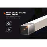 Dryer Stand Over Front Loading Washing Machine, 100kg Heavy Duty Steel Stacking Kit, 102x67x60cm Space Saving Shelf for Small Home, Anti-Slip Rubber Surface, Fits Tumble Dryers & Washers, White - Rear View