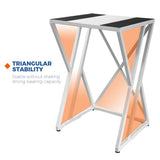 Dryer Stand Over Front Loading Washing Machine, 100kg Heavy Duty Steel Stacking Kit, 102x67x60cm Space Saving Shelf for Small Home, Anti-Slip Rubber Surface, Fits Tumble Dryers & Washers, White - Close-Up Angle