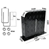Alpen Outdoor Base 2mm Aluminum Diesel Heater Fuel Tank Cover, Heavy Duty Protective Guard for 10L 15L Tanks, Simple Installation,Left Side,Safe UV & Impact Shield, Ideal for Camping & RV - Side View