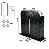 Alpen Outdoor Base 2mm Aluminum Diesel Heater Fuel Tank Cover, Heavy Duty Protective Guard for 10L 15L Tanks, Simple Installation, Double Side,Safe UV & Impact Shield, Ideal for Camping & RV - Side View