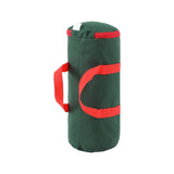 Jingle Jollys Green Christmas Ornament Storage Bag - Durable Baubles Organizer - Side View