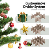 Holiday Ornament Organizer Box with 64 Compartments ? Jingle Jollys Baubles Keeper