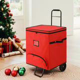 Jingle Jollys Christmas Baubles Storage Cart Roller 125 Dividers - Close-Up Angle