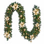 Jingle Jollys 2.7M Christmas Garland 8 Mode LEDs Timing 200 Tips Flowers Balls