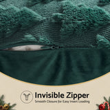 Jingle Jollys Christmas Tree Pillow Covers 2 Packs Cushion Covers Soft Faux Fur Jacquard Throw Pillow Covers 45 x 45cm Green - 45-Degree Angle