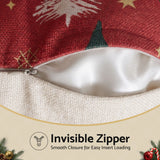 Jingle Jollys Christmas Cushion Covers Set of 4 Pillow Covers 45x45cm with 4 Cute Patterns Red - 45-Degree Angle