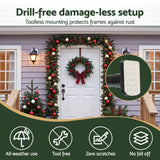 Jingle Jollys Christmas Garland Hook Hanger Wreath Fits 85-125CM Door No Drill - Top-Down View