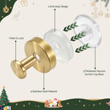 Jingle Jollys 2x Vacuum Suction Cup Christmas Wreath Hook Stainless Steel Heavy Duty 5kg - Rear View