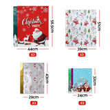 Jingle Jollys 27PCS Christmas Gift Bags Large Medium Small 9 Christmas Designs Set - Side View