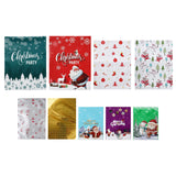 Jingle Jollys 27PCS Christmas Gift Bags Large Medium Small 9 Christmas Designs Set - Top-Down View