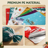 Jingle Jollys 27PCS Christmas Gift Bags Large Medium Small 9 Christmas Designs Set - Rear View