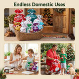 Jingle Jollys 27PCS Christmas Gift Bags Large Medium Small 9 Christmas Designs Set - Close-Up Angle