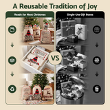 Jingle Jollys 3PCS Christmas Santa Sacks Large Reusable Personalised Canvas Gift Storage Bags - Low Angle