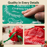 Jingle Jollys 6PCS Christmas Santa Sacks Drawstring Reusable Gift Storage Bags 2 Sizes - 45-Degree Angle