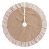 Jingle Jollys 120cm Christmas Tree Skirt Linen Christmas Tree Mat Decor