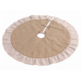 Jingle Jollys 120cm Christmas Tree Skirt Linen Christmas Tree Mat Decor