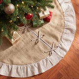 Jingle Jollys 120cm Christmas Tree Skirt Linen Christmas Tree Mat Decor - Extra Image