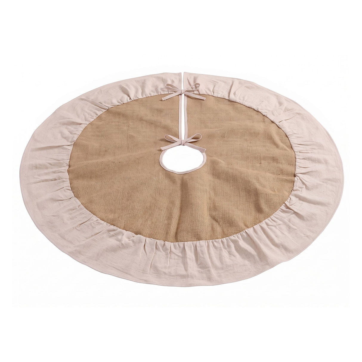 Jingle Jollys 90cm Christmas Tree Skirt Linen Christmas Tree Mat Decor