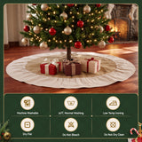 Jingle Jollys 90cm Christmas Tree Skirt Linen Christmas Tree Mat Decor - 45-Degree Angle