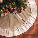 Jingle Jollys 90cm Christmas Tree Skirt Linen Christmas Tree Mat Decor
