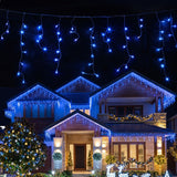 Jingle Jollys 32M Christmas Lights Solar Icicle String Lights 960 LED Blue - Extra Image