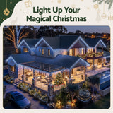 Jingle Jollys 32M Christmas Lights Solar Icicle String Lights 960 LED Cool White - 45-Degree Angle