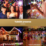 Jingle Jollys 32M Multi-Coloured Icicle LED Lights - 960 Brilliant Twinkling Bulbs - 45-Degree Angle
