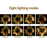 Twinkling Elegance 32M Warm White Icicle LED String Lights with 192 Drops and Controller - Rear View
