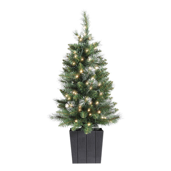 90cm Festive LED Christmas Potted Tree for Holiday Cheer
