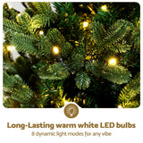 Jingle Jollys Christmas Tree 1.2M LED Potted Xmas Tree Party Decor 8 Light Modes - 45-Degree Angle