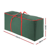 Jingle Jollys Extra-Large Christmas Tree Storage Bag for 8ft Trees - Durable Green Oxford Fabric - Front View