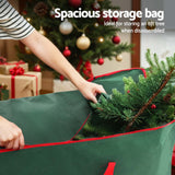Jingle Jollys Extra-Large Christmas Tree Storage Bag for 8ft Trees - Durable Green Oxford Fabric