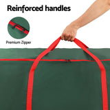 Jingle Jollys Christmas Tree Storage Bag Fits Up to 8ft Tree Xmas Bag Green - Close-Up Angle