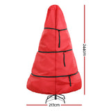 Jingle Jollys Christmas Tree Storage Bag Fits Up to 8ft Tree Xmas Bag Zipper Red - Front View