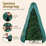 Jingle Jollys Christmas Tree Storage Bag Fits Up to 9ft Tree Xmas Bag Green - Top-Down View