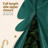 Jingle Jollys Christmas Tree Storage Bag Fits Up to 9ft Tree Xmas Bag Green - 45-Degree Angle