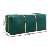 Jingle Jollys Christmas Tree Storage Bag Up to 10ft Visible Handle Wheels Green - Front View