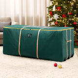 Jingle Jollys Christmas Tree Storage Bag Up to 10ft Visible Handle Wheels Green - Close-Up Angle