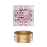 Jingle Jollys Christmas Tree Decoration Set Ribbon Baubles Ornaments Party 34pcs - Close-Up Angle