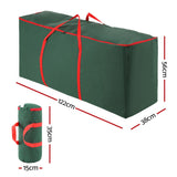 Jingle Jollys Christmas Tree Baubles Storage Bag Set Ornaments Container Box - Front View