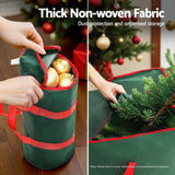 Jingle Jollys Christmas Tree Baubles Storage Bag Set Ornaments Container Box - 45-Degree Angle