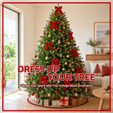 Jingle Jollys 24Pcs Red Velvet Christmas Bows Tree Decorations Xmas Decor - Top-Down View